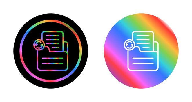 documento sincronizar vector icono