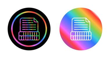 Document Insert Table Vector Icon