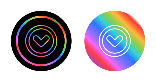 Angle Down Vector Icon