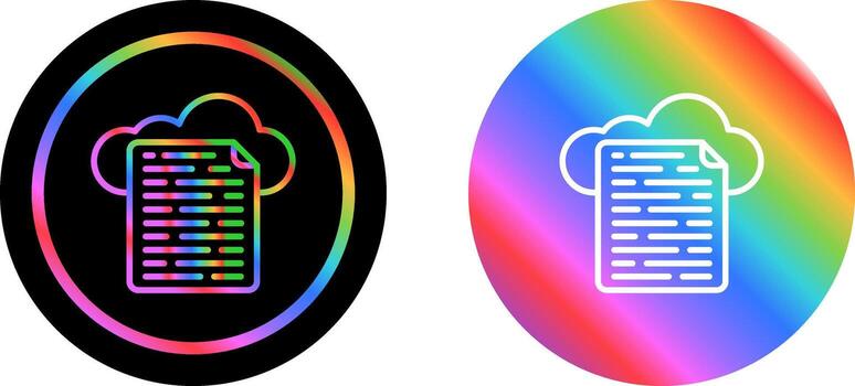 Cloud Data Vector Icon
