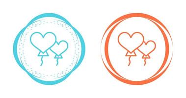 Heart shaped balloons Vector Icon