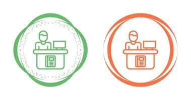 Library Reference Desk Vector Icon