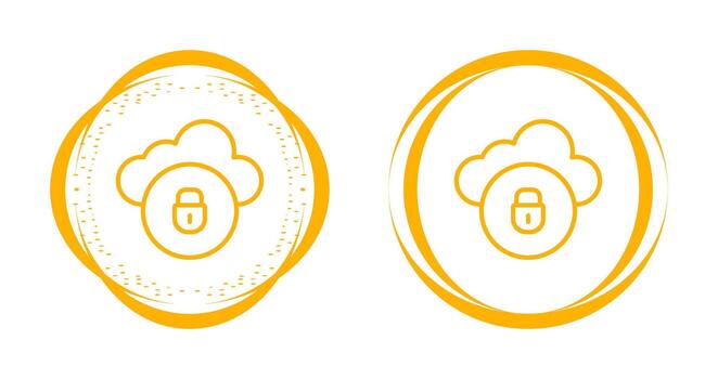 icono de vector de seguridad en la nube