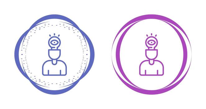 visual pensando vector icono