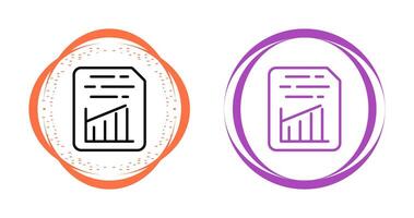 Document Insert Graph Vector Icon