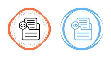Document Insert Code Vector Icon