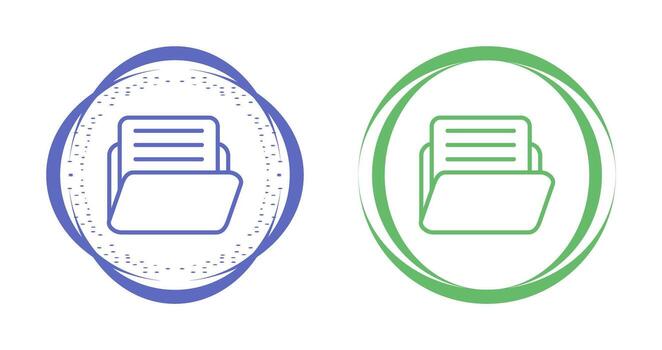 Document with folder Vector Icon