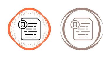 Document Insert Bookmark Vector Icon