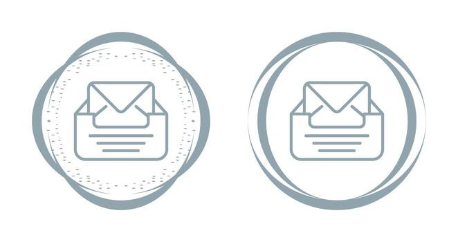 Inbox with envelope Vector Icon