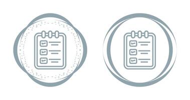 memorándum almohadilla con Lista de Verificación vector icono