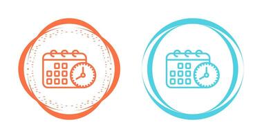 Calendar with clock Vector Icon