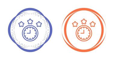 Clock With Stars Vector Icon