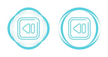 Rewind Square Vector Icon