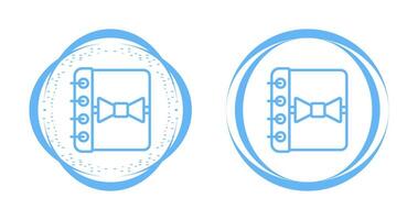 cuaderno con cinta vector icono