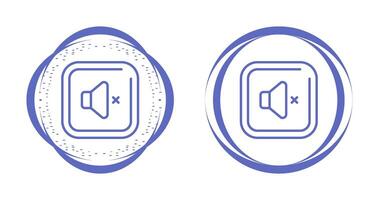 Mute Square Vector Icon
