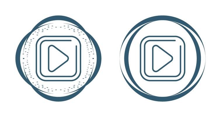 Play Sqaure Vector Icon