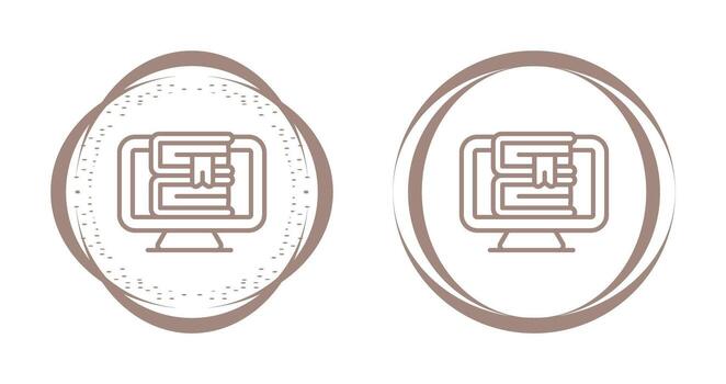 icono de vector de computadora