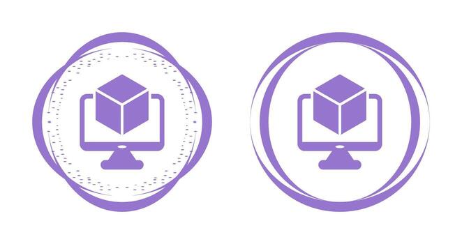 red virtualización vector icono