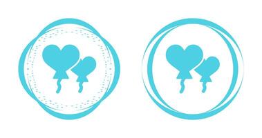 Heart shaped balloons Vector Icon