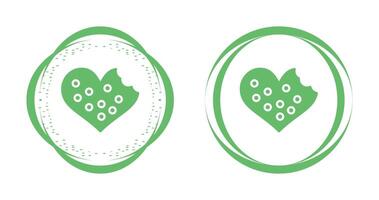 Heart shaped cookies Vector Icon