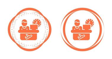 Airline Desk Vector Icon