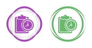 Clipboard with clock Vector Icon