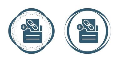 Document Insert Link Vector Icon