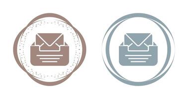 Inbox with envelope Vector Icon