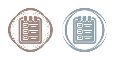 Memo pad with checklist Vector Icon