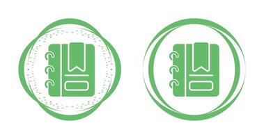 Writing pad with bookmark Vector Icon