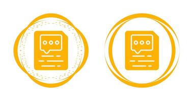 Document Insert Comment Vector Icon