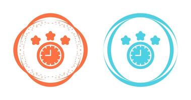 Clock With Stars Vector Icon