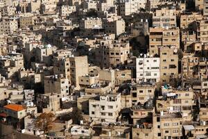 Aerial view of Amman city the capital of Jordan. City scape of Amman. photo