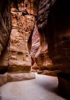 Beauty of rocks and ancient architecture in Petra, Jordan. Ancient temple in Petra, Jordan. photo