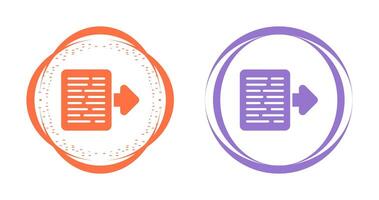 Document Export Vector Icon