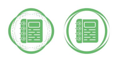 espiral bloc vector icono