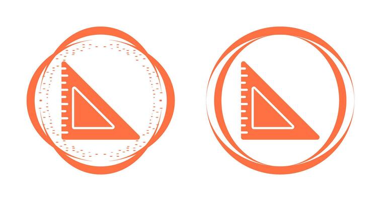 Triangular Ruler Vector Icon