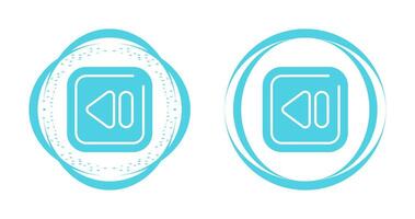 Rewind Square Vector Icon