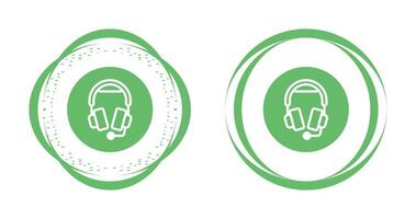 Headphones with Microphone Vector Icon