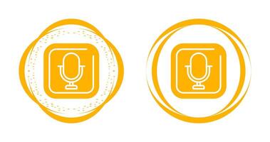 Microphone Square Vector Icon