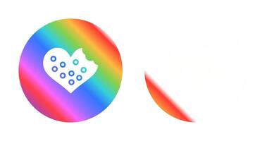 Heart shaped cookies Vector Icon