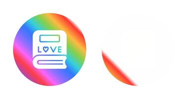 Love story book Vector Icon