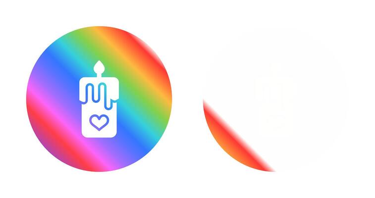 Romantic candle Vector Icon