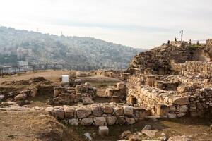 Aerial view of Amman city the capital of Jordan. City scape of Amman. photo