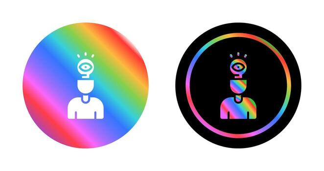 visual pensando vector icono