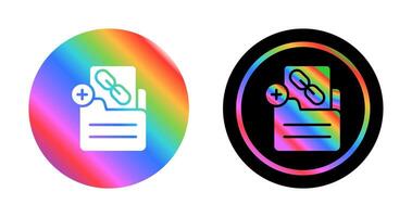 Document Insert Link Vector Icon
