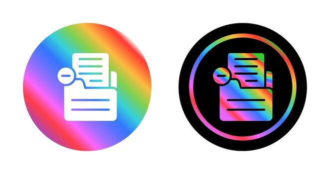 documento eliminar vector icono