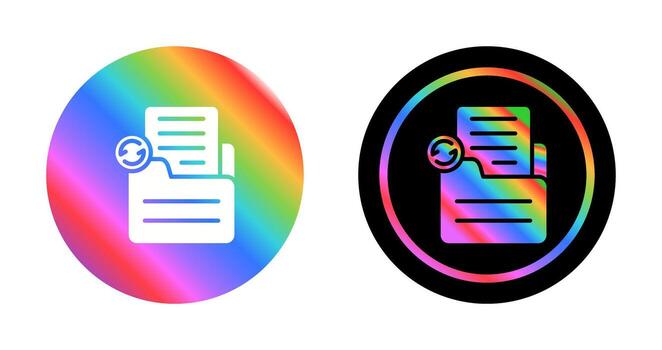 documento sincronizar vector icono