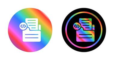 Document Insert Code Vector Icon