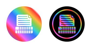 Document Insert Table Vector Icon